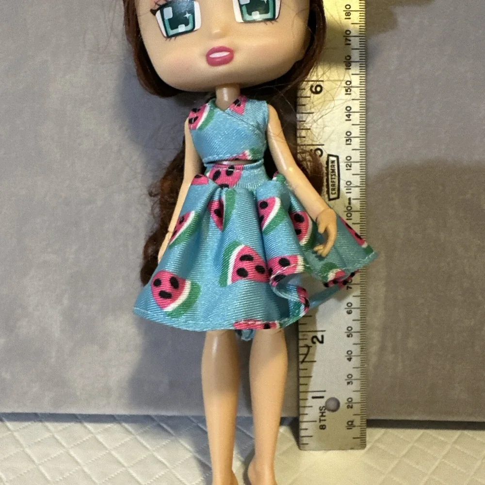 Boxy Girls Brooklyn Doll in Watermelon‎ Dress